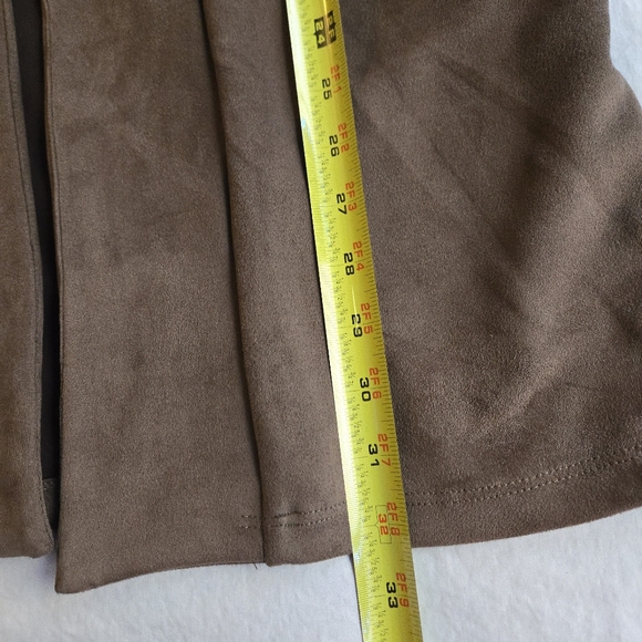 Les Amis Open Front Soft Touch Duster Cardigan Light Brown Fall Layering - Picture 7 of 11